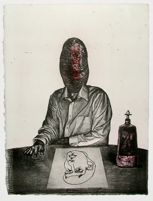 A small potato, aka me. lithograph